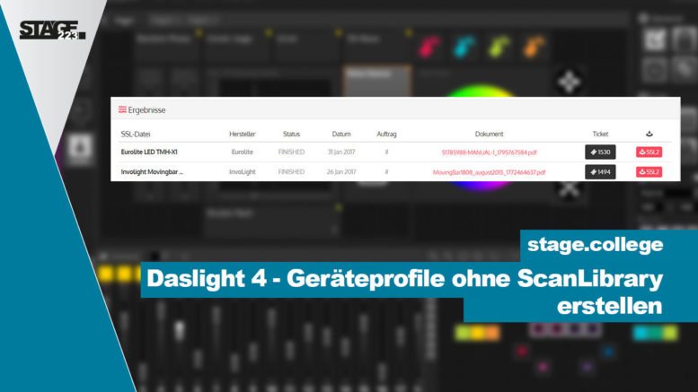 Daslight 4 - Geräteprofile ohne ScanLibrary erstellen