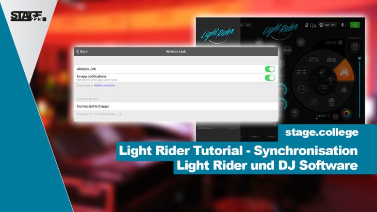 Light Rider mit DJ Software synchronisieren