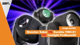Vergleich zwischen Showtec Saber, Eurolite TMH-X1 und Involight Probeam50