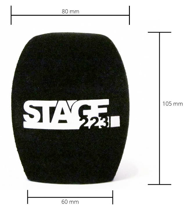 Die Maße des stage223- Handmikrofon Windschutz