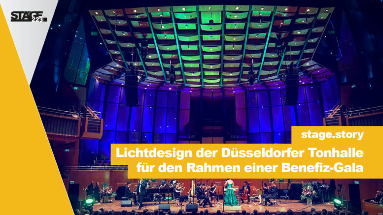 Lichtdesign der Düsseldorfer Tonhalle für den Rahmen einer Benefiz-Gala