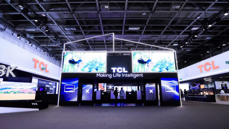 Der Stand von TCL Europe auf der IFA 2019 in Berlin.