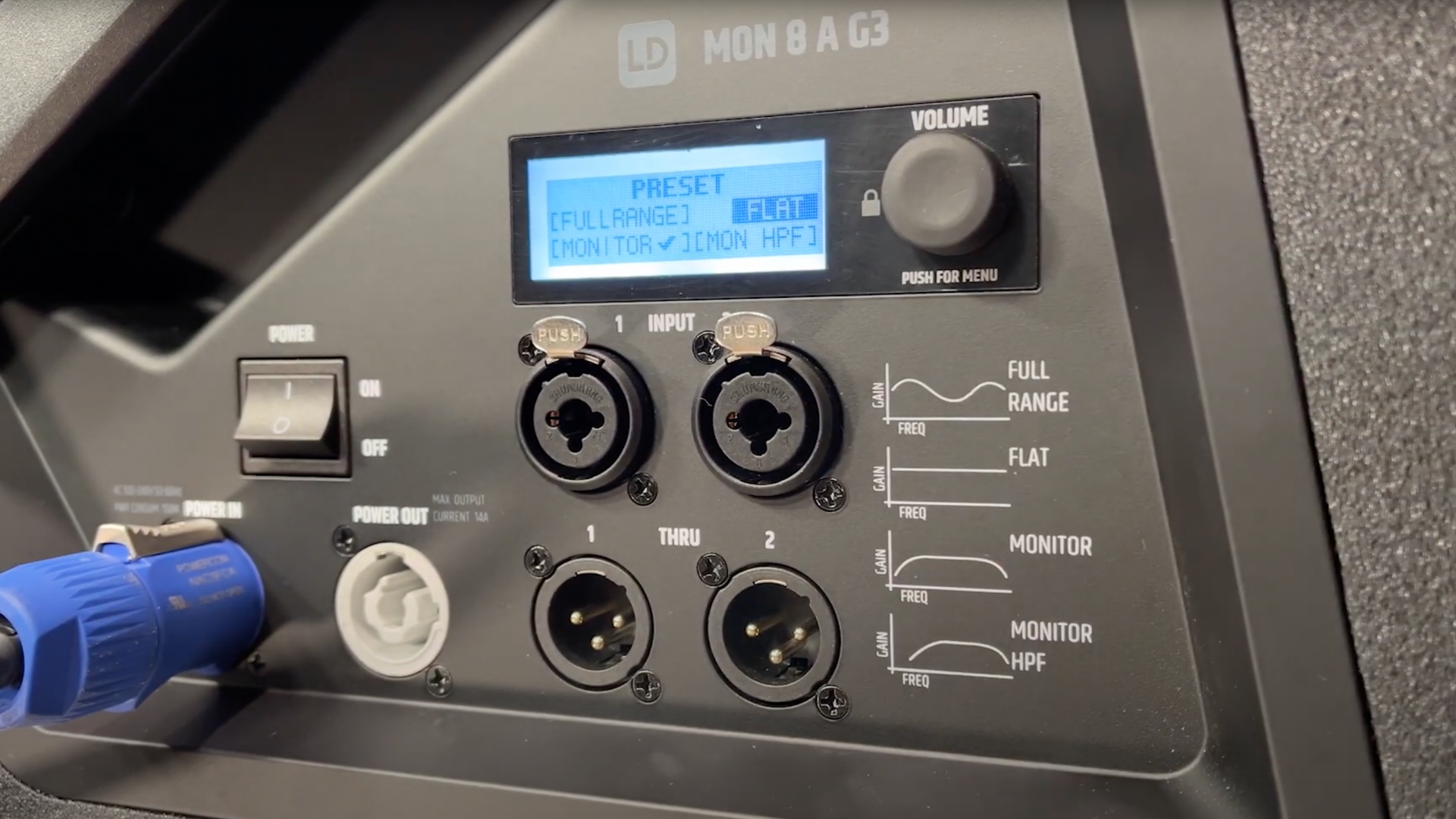 Die Anschlüsse und das Bedienfeld der LD Systems Mon G3 | Foto: stage223