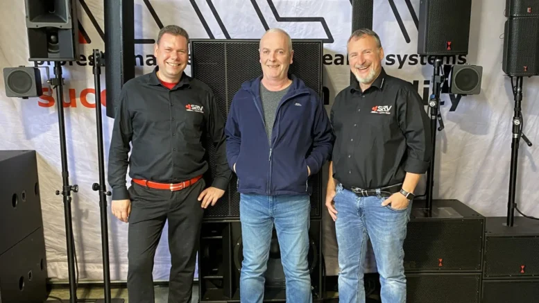 Stefan Rast, Philip Wlash (EYE AUDIO IRELAND) und Jürgen Bachthaler